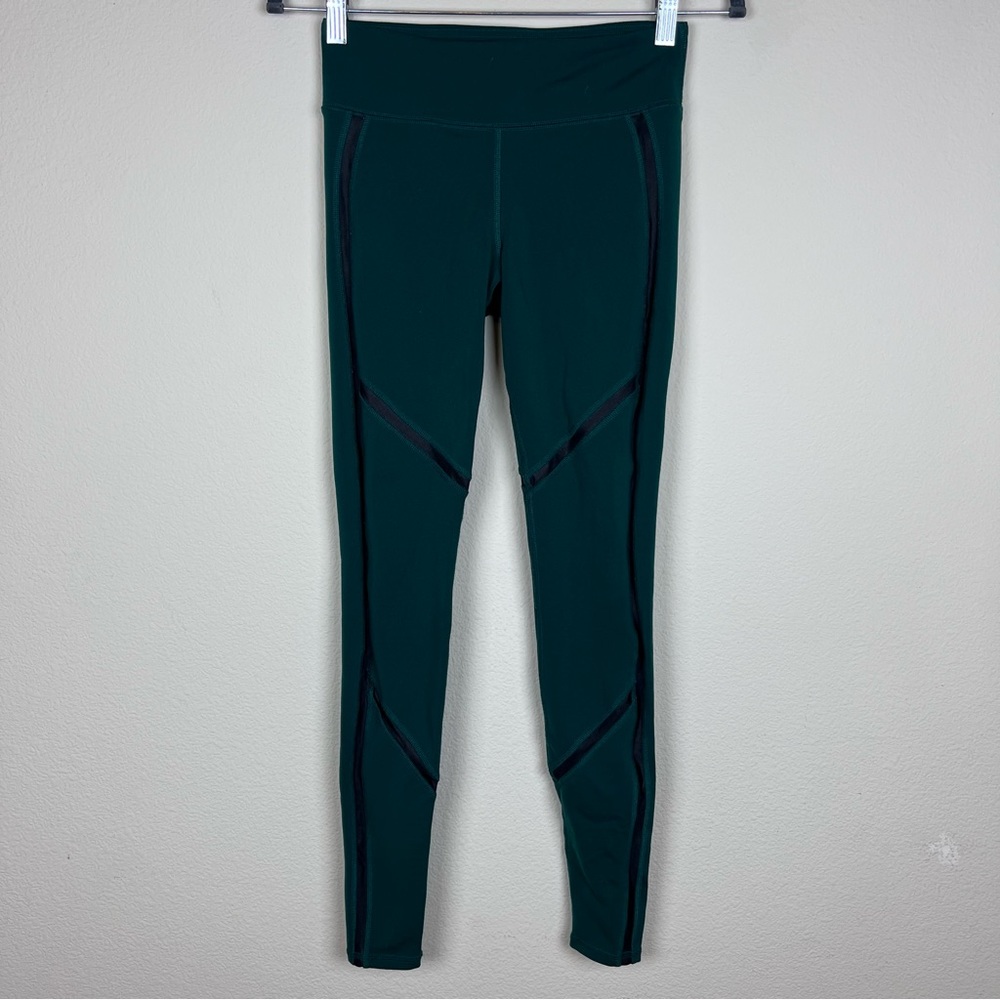 Alo Emerald Green Mesh Workout Yoga Leggings